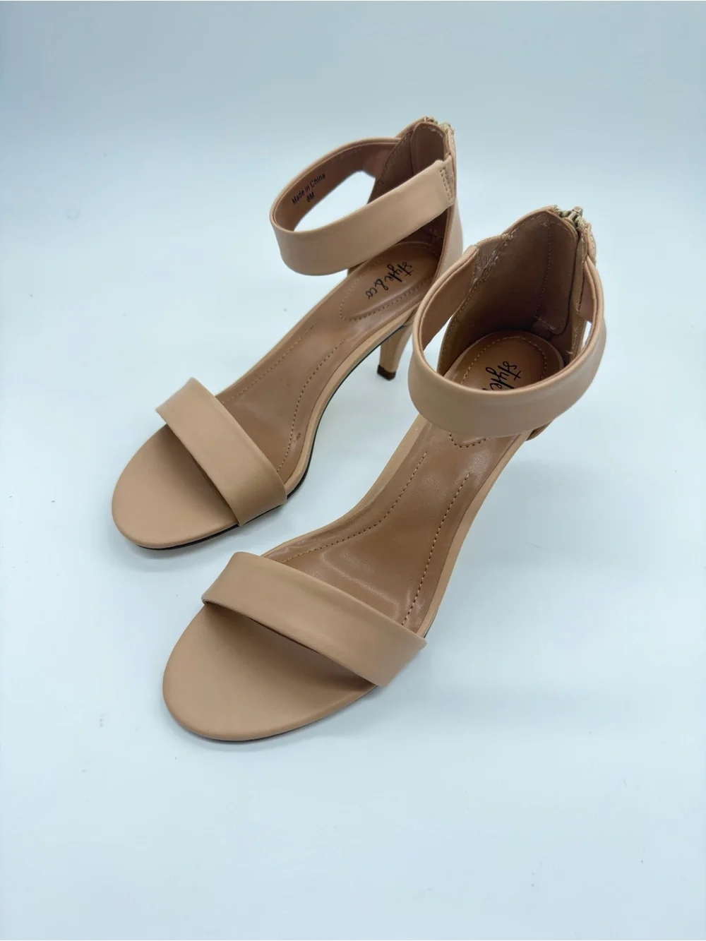 Style & Co. Tan Ankle-Strap Mid-Heel Sandals